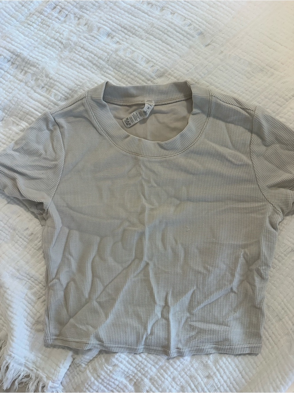 Textured all crop top